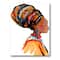 Designart - African American Woman with Turban I - Modern Canvas Wall Art Print